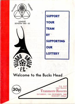 Telford United v Tranmere Rovers Match Programme 1982-12-11